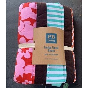 NEW Pottery Barn Standard Sham Teen Funky Floral Quilted Standard Sham